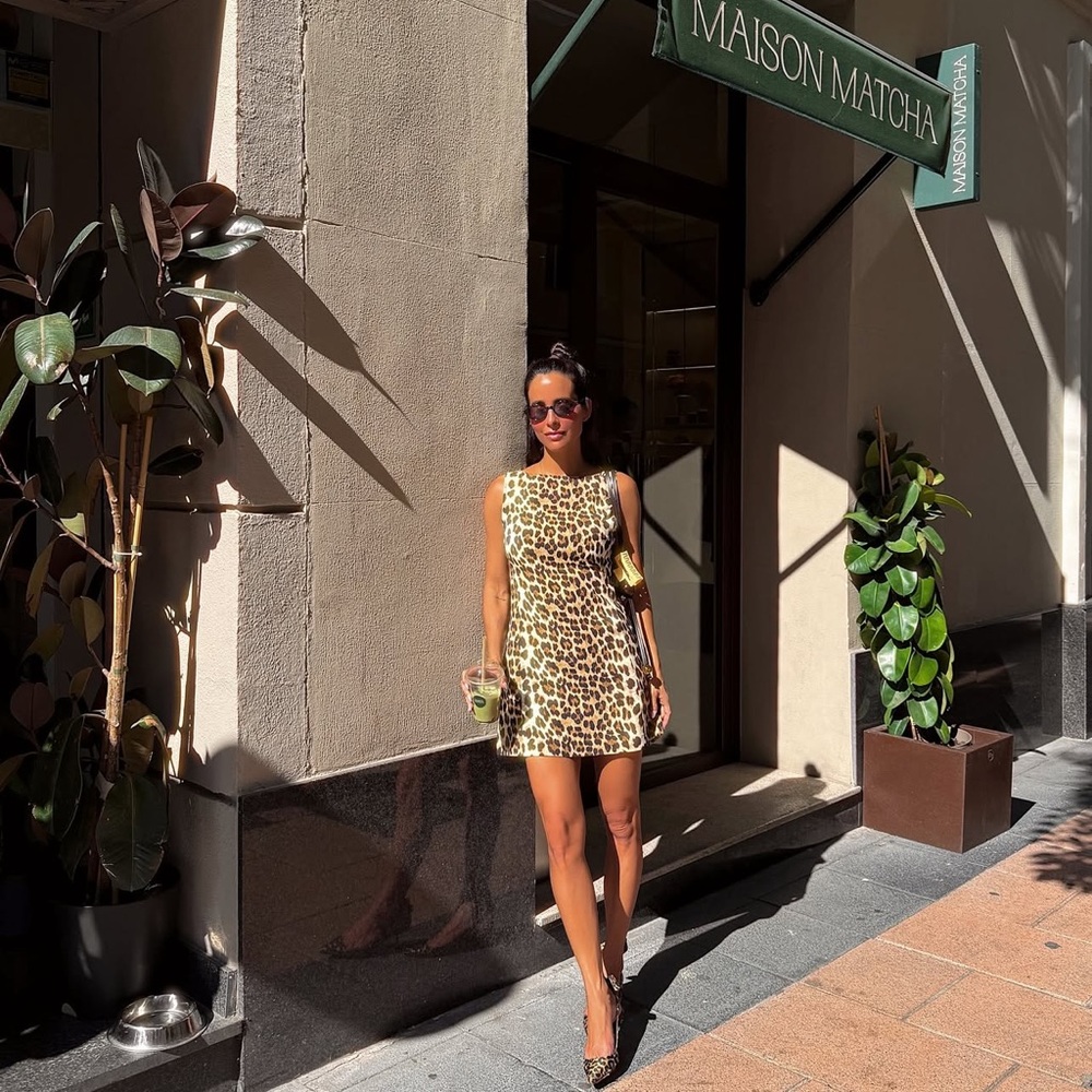 Leopard Cheetah Print Sleeveless Dress